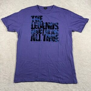 Bossini Graphic Tee Womens XXL‎ Purple The Legends About Me Are All True T-Shirt